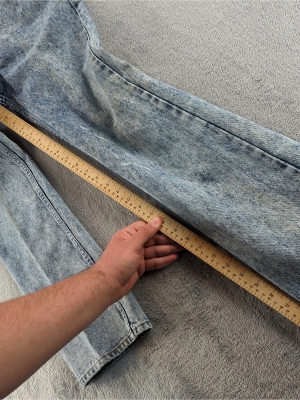 Vintage 80s Levi's Orange Tab Women's Blue Acid-Wash Bootcut Jeans Made in USA - Picture 10 of 11